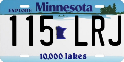 MN license plate 115LRJ