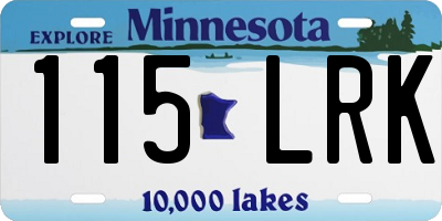 MN license plate 115LRK