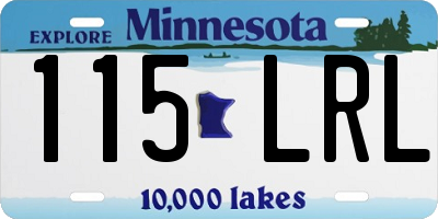MN license plate 115LRL