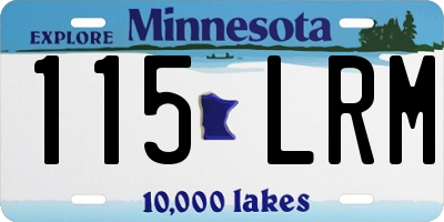 MN license plate 115LRM