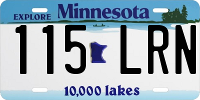 MN license plate 115LRN