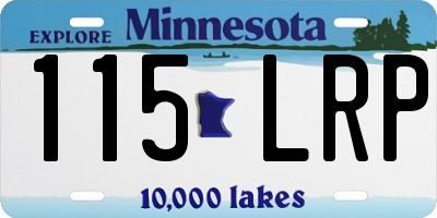 MN license plate 115LRP