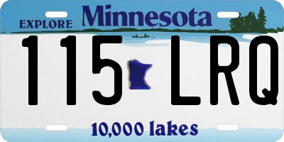 MN license plate 115LRQ