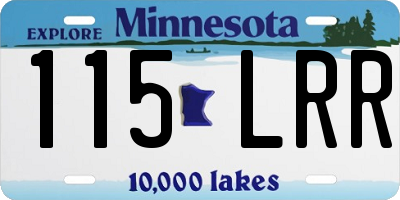 MN license plate 115LRR