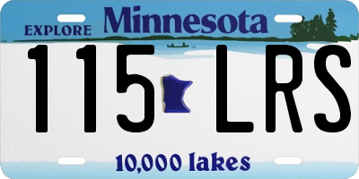 MN license plate 115LRS