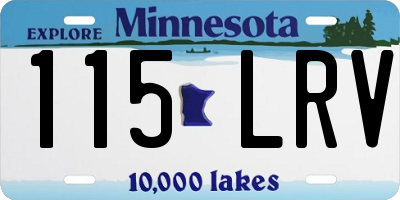 MN license plate 115LRV