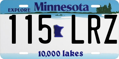MN license plate 115LRZ