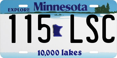 MN license plate 115LSC