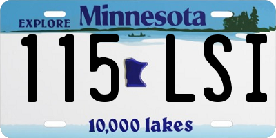 MN license plate 115LSI