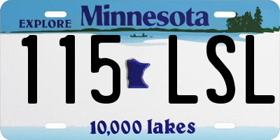 MN license plate 115LSL