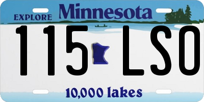 MN license plate 115LSO