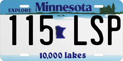MN license plate 115LSP