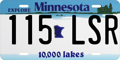 MN license plate 115LSR
