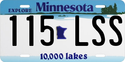 MN license plate 115LSS