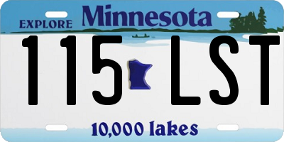 MN license plate 115LST