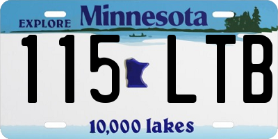 MN license plate 115LTB