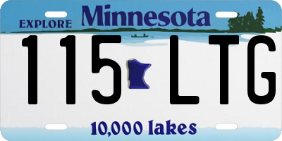 MN license plate 115LTG