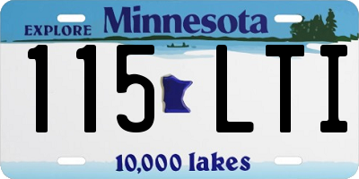 MN license plate 115LTI