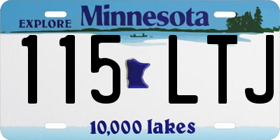 MN license plate 115LTJ