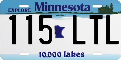 MN license plate 115LTL