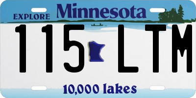 MN license plate 115LTM