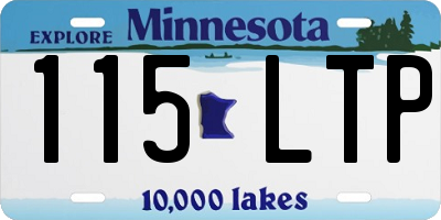 MN license plate 115LTP