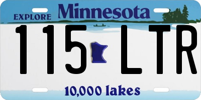 MN license plate 115LTR