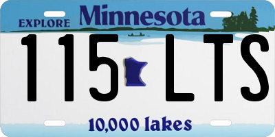 MN license plate 115LTS