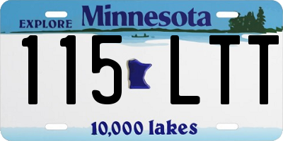 MN license plate 115LTT