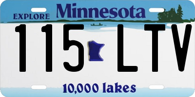 MN license plate 115LTV
