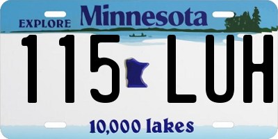 MN license plate 115LUH