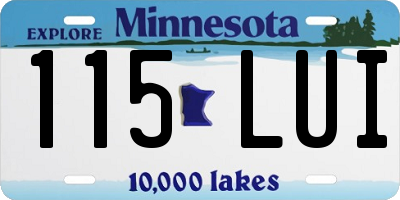 MN license plate 115LUI