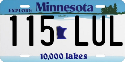 MN license plate 115LUL