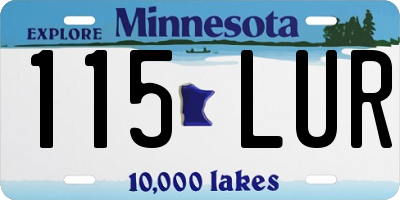 MN license plate 115LUR