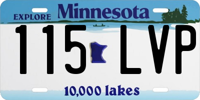 MN license plate 115LVP