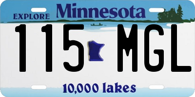 MN license plate 115MGL