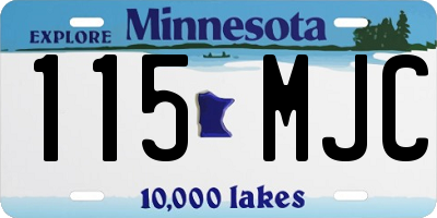 MN license plate 115MJC