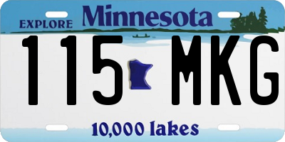 MN license plate 115MKG