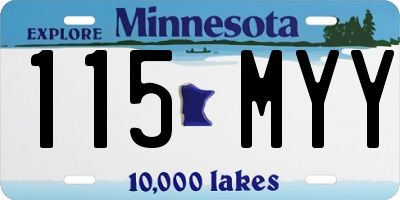 MN license plate 115MYY