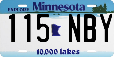 MN license plate 115NBY