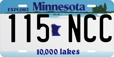 MN license plate 115NCC