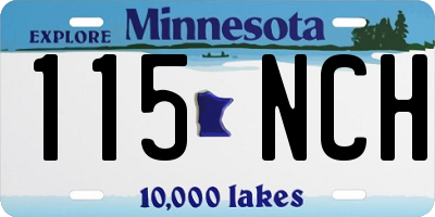 MN license plate 115NCH