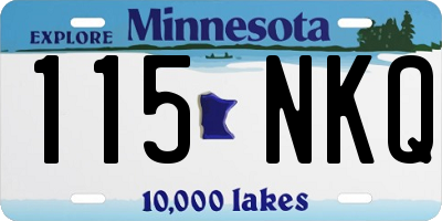 MN license plate 115NKQ
