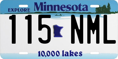 MN license plate 115NML