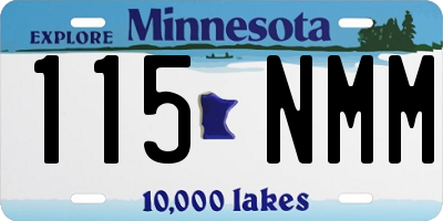 MN license plate 115NMM