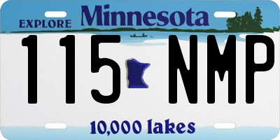 MN license plate 115NMP