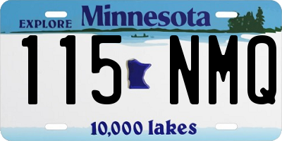MN license plate 115NMQ