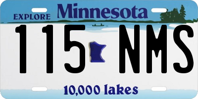 MN license plate 115NMS