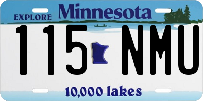 MN license plate 115NMU
