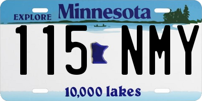 MN license plate 115NMY